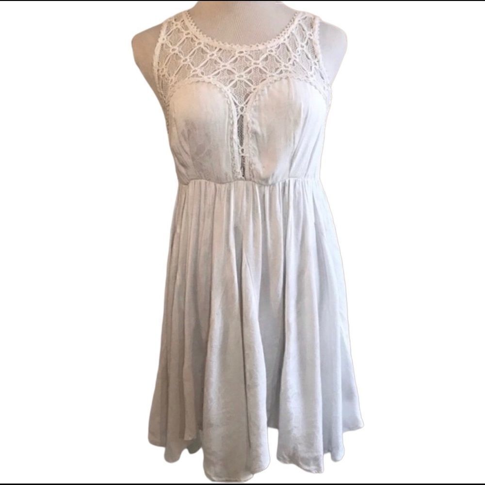 Free People Lace and Cotton Sleeveless Sundress